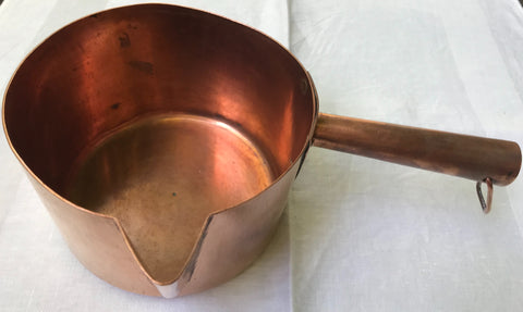 French Vintage Copper Saucepan