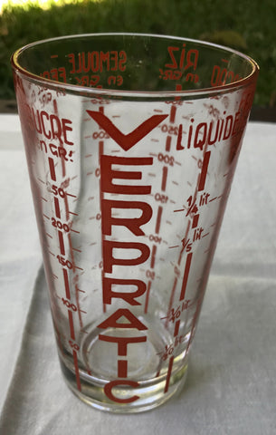 Vintage French Glass Measure