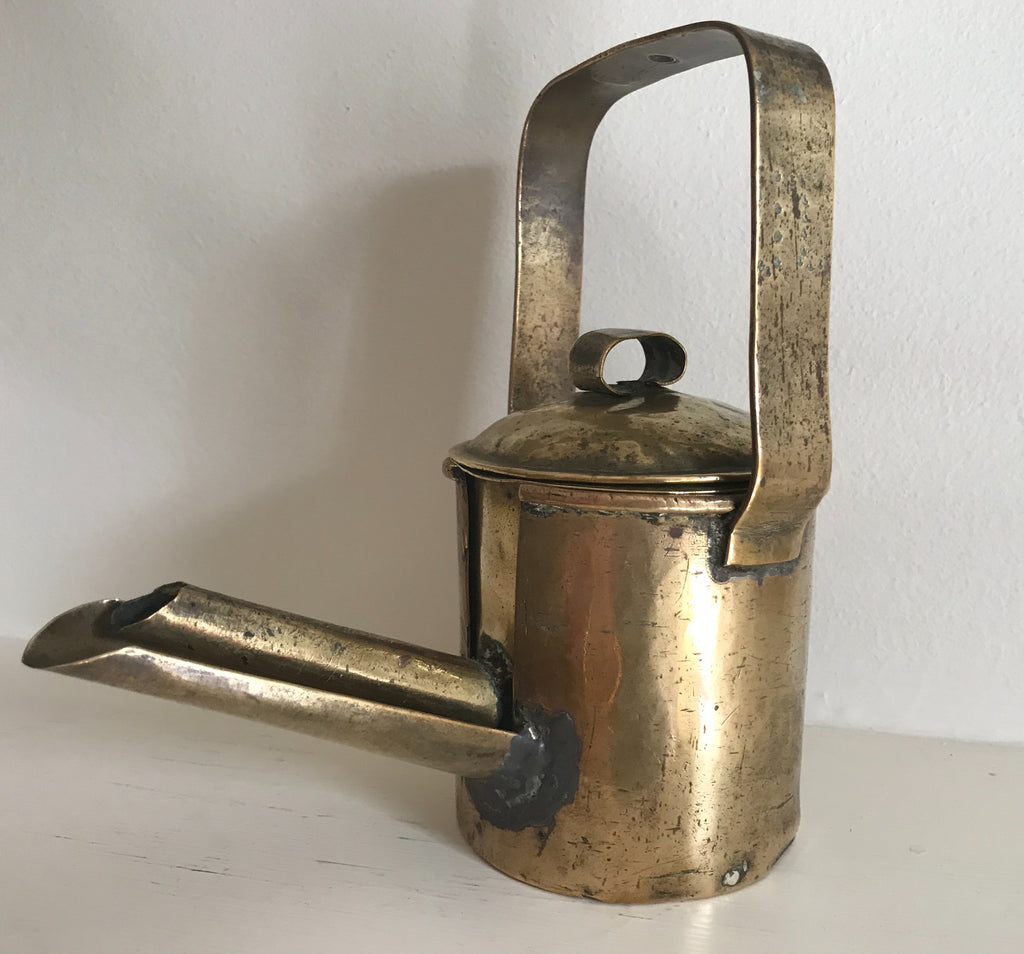 Vintage French Brass Tea Pot